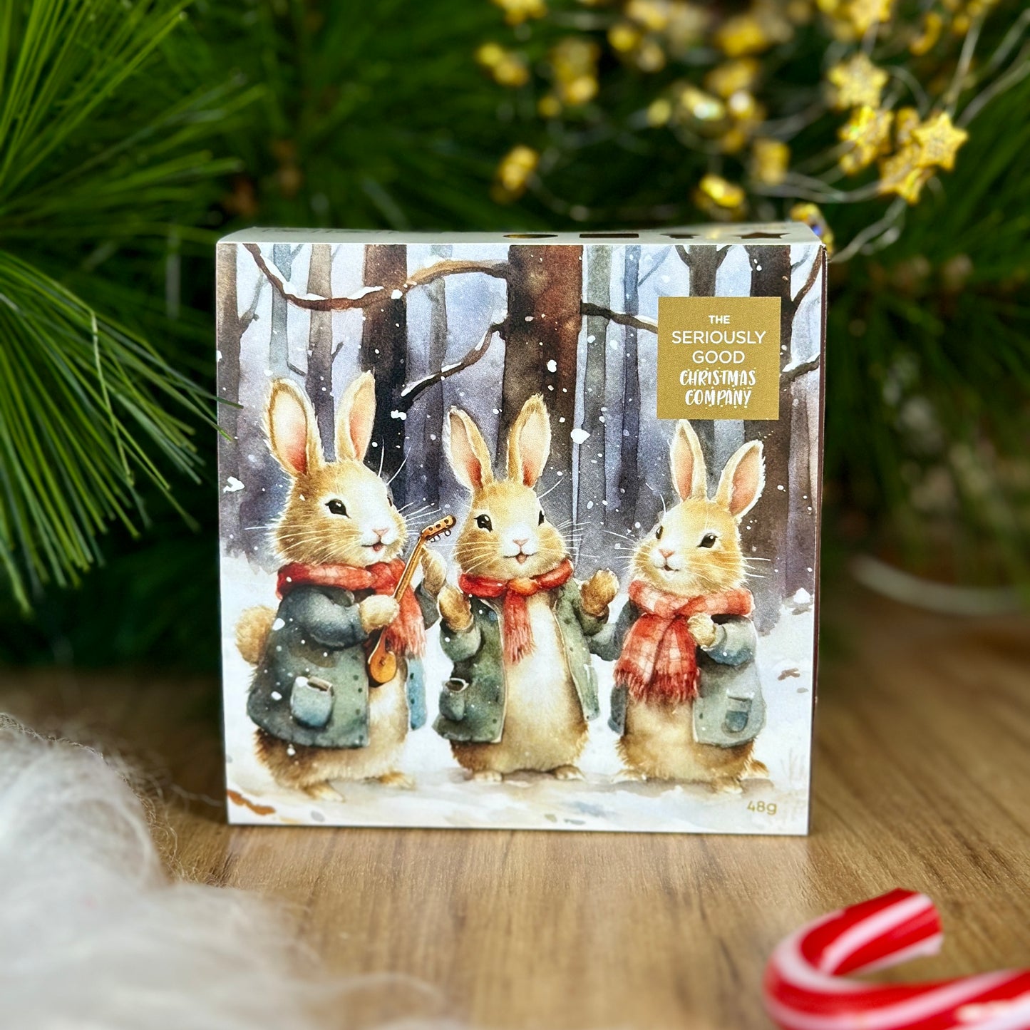 Vintage Christmas, Singing Bunnies, 4 Piece Box