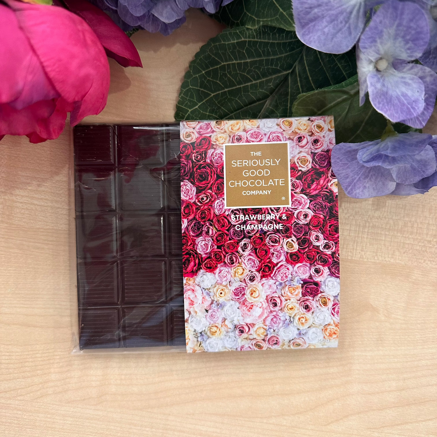 Bouquet Collection - Strawberry & Champagne, Chocolate Block
