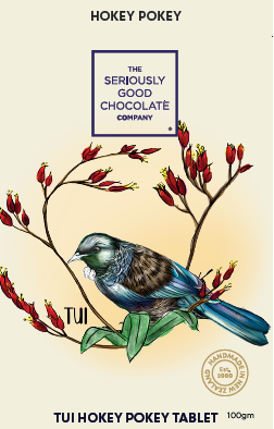 NZ Native Birds - Tui - Hokey Pokey, Chocolate Block