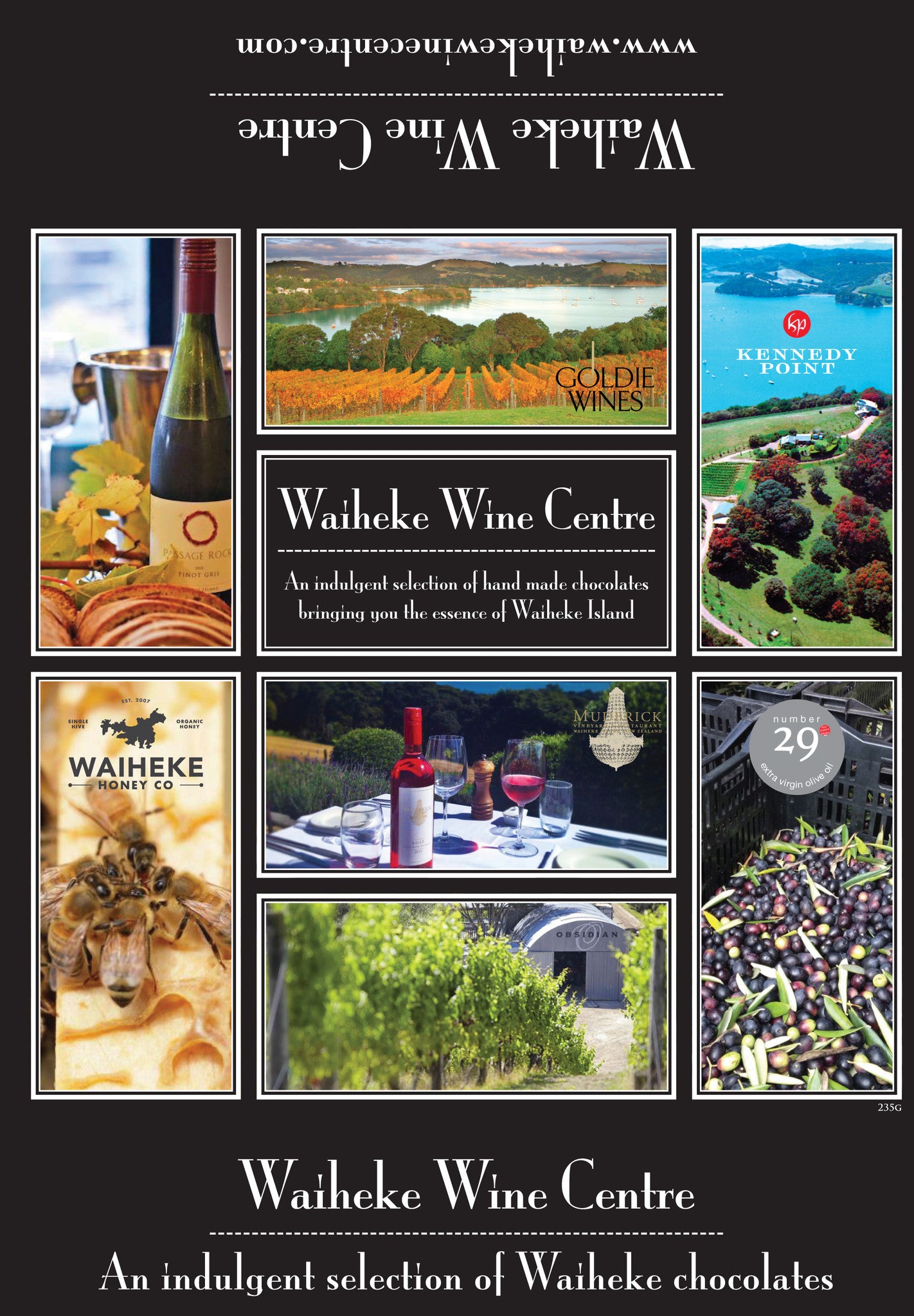 Waiheke Wine Centre, chocolate made in southland infusing kennedy point, number 29 wine, Mudbrick, obsidian wine, goldie wines, Waiheke honey co and passage rock wines