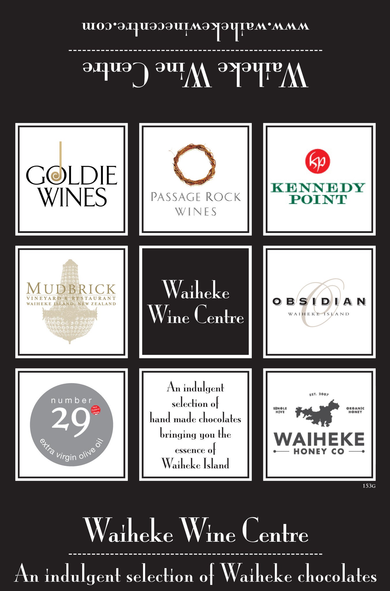 Waiheke Wine Centre Chocolates, 9 Piece Box