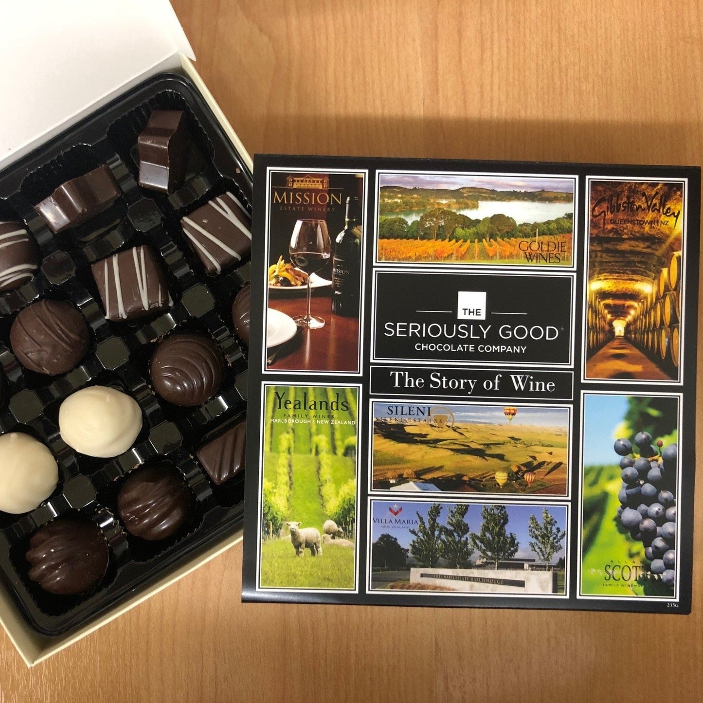 The Story of Wine as told by Chocolate, 16 Piece Box