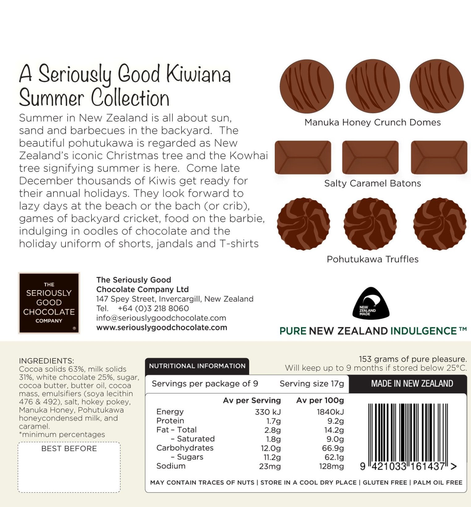 kiwiana watercolour collection 9 box - nz made iconic chocolates
