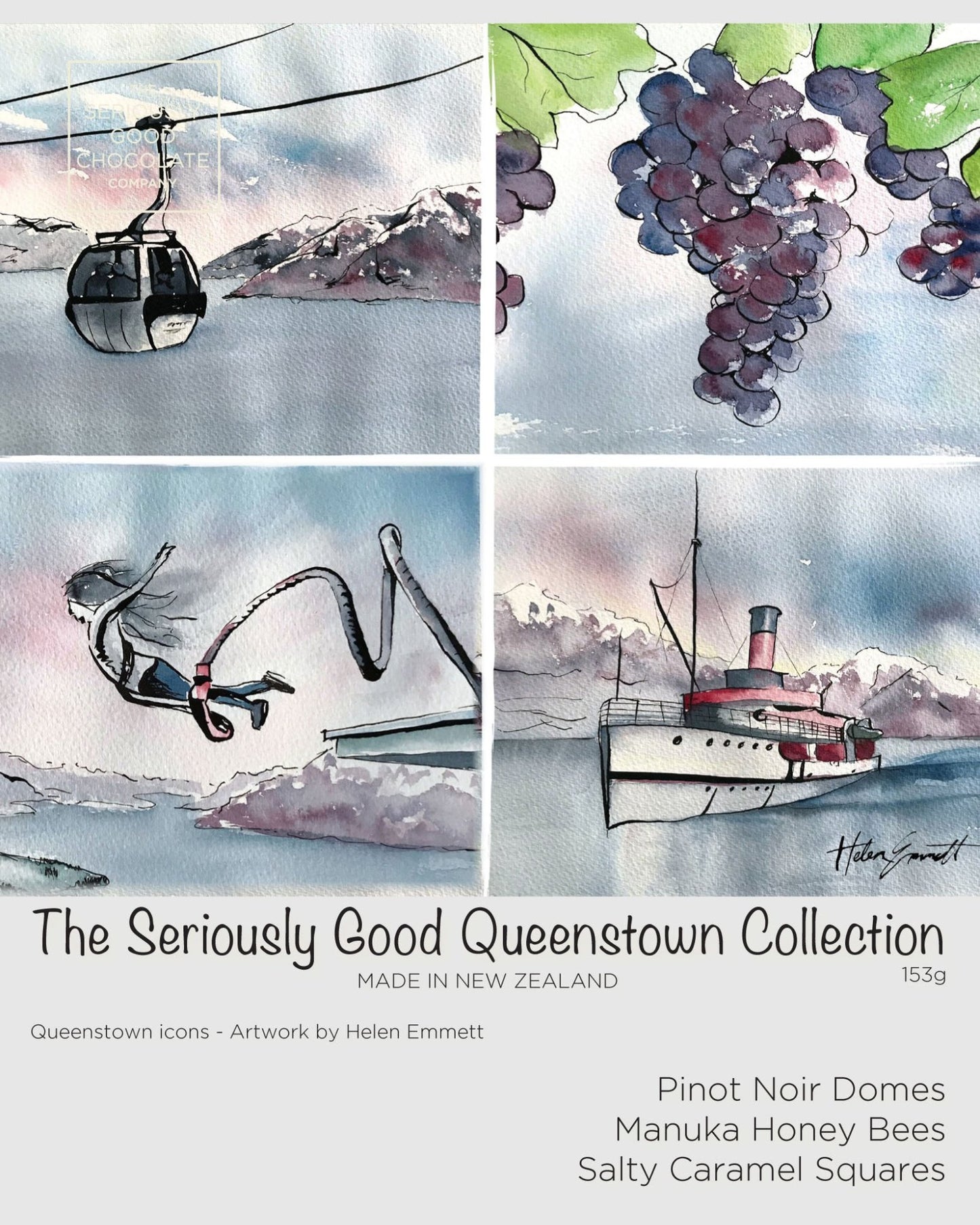 Queenstown Watercolour, 9 Piece Box