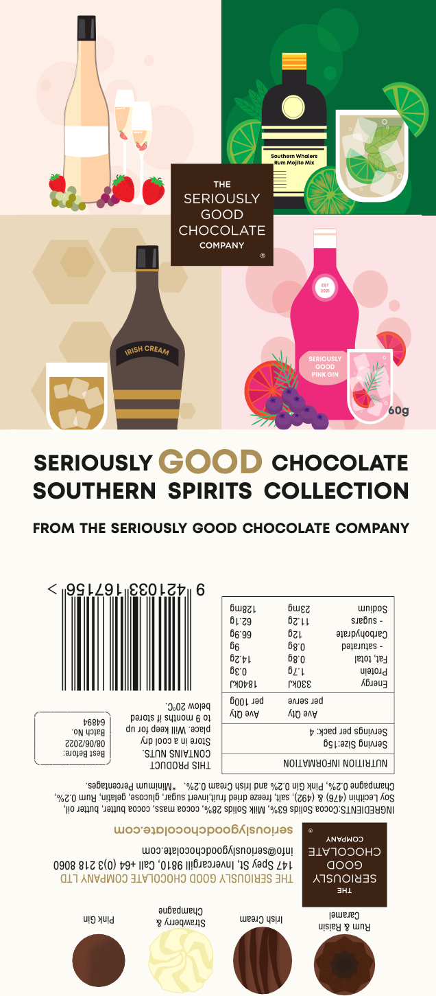 Nz spirits collection, 4 Piece Box