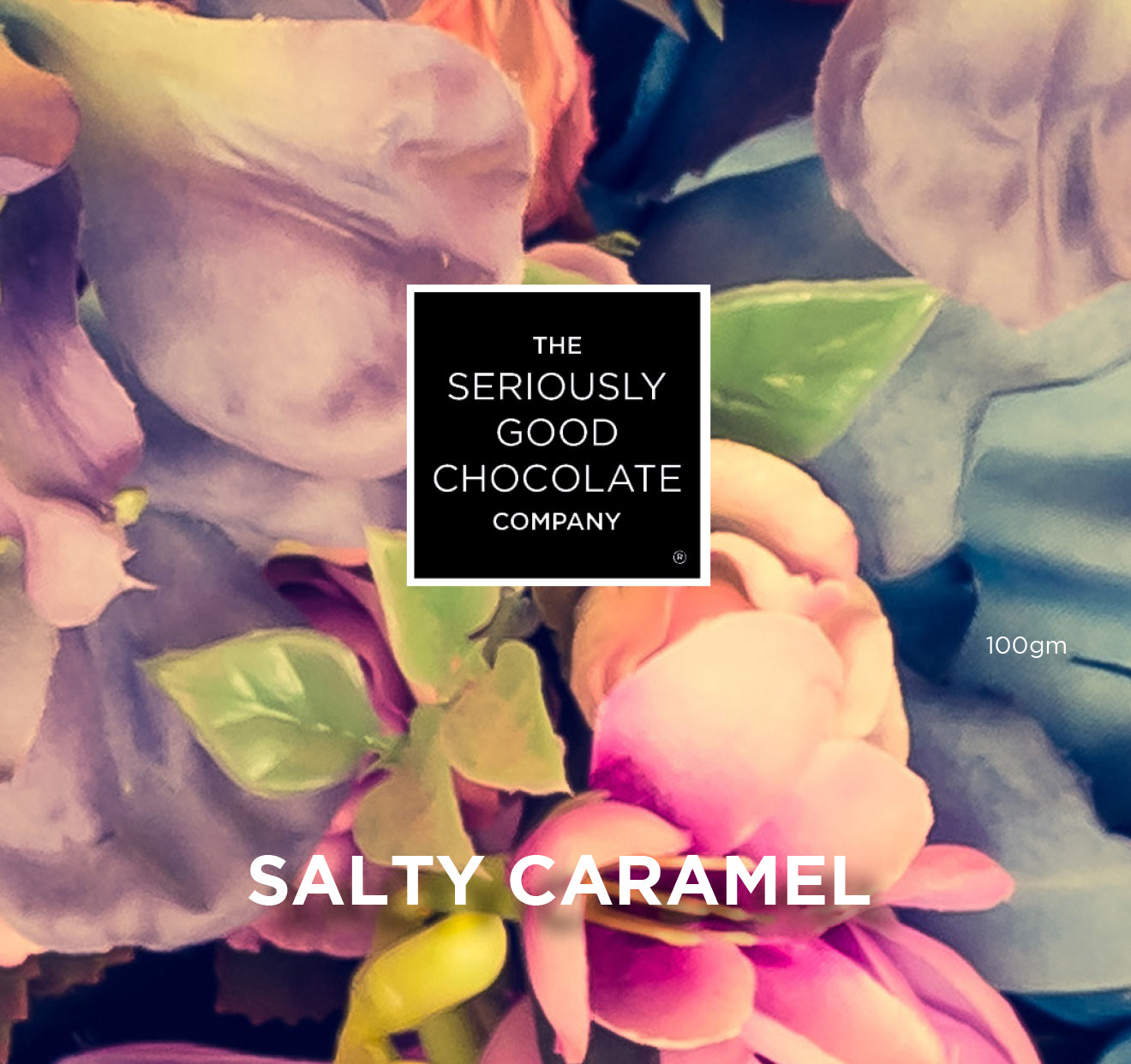 Vintage Floral Salted Caramels, Log Box, 8 Pieces
