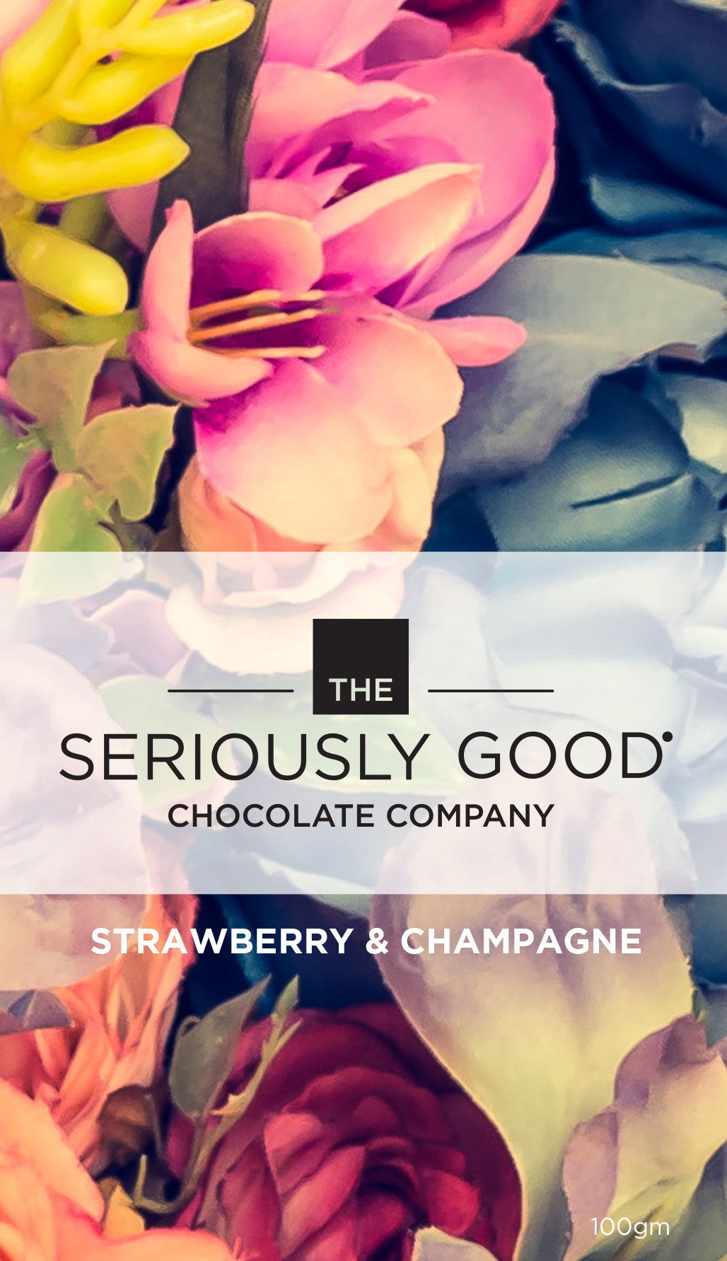 Vintage Floral - Strawberry & Champagne, Chocolate Block