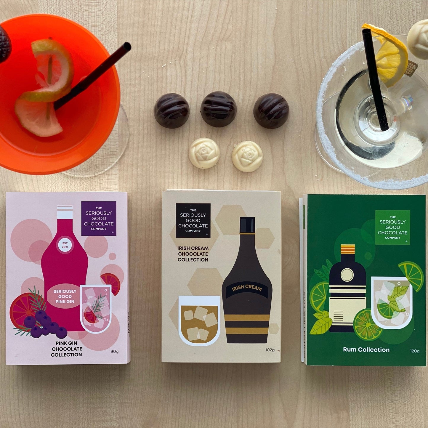 Time for Cocktails Trio of Chocolate Boxes