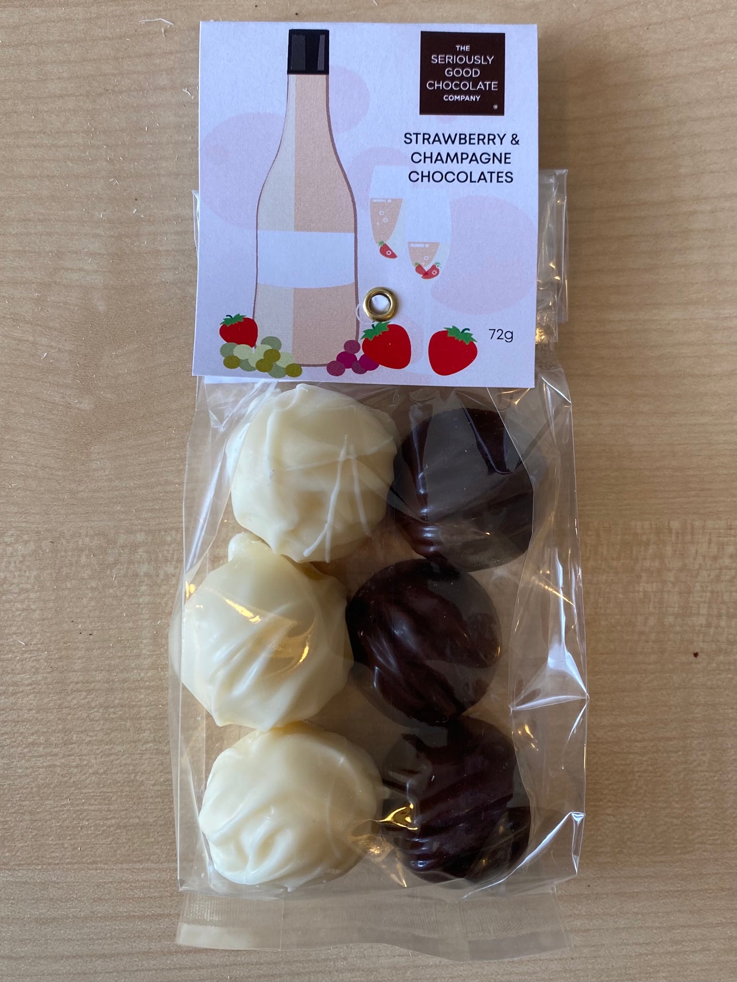 Strawberry and Champagne Wine, 6 Piece Bag