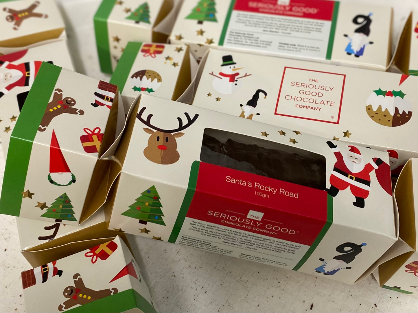 Santas Rocky Road - Christmas Kiwiana New Zealand Cracker - Chocolate