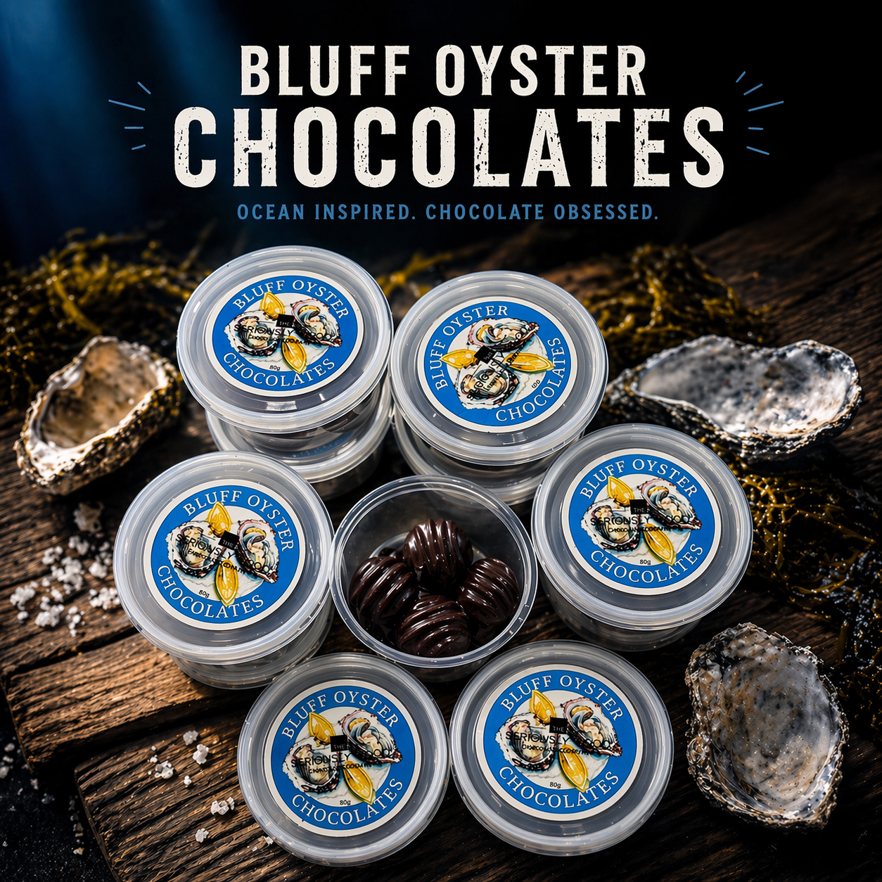 New Zealand Oyster Inspired Chocolates