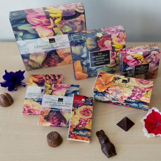 Vintage Floral - Salted Caramel, Chocolate Block