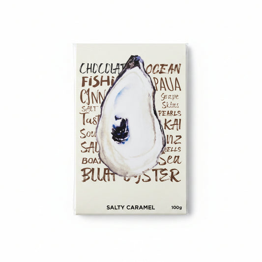 Bluff Oyster Words- Bluff Sea Salty Caramel, Chocolate Block