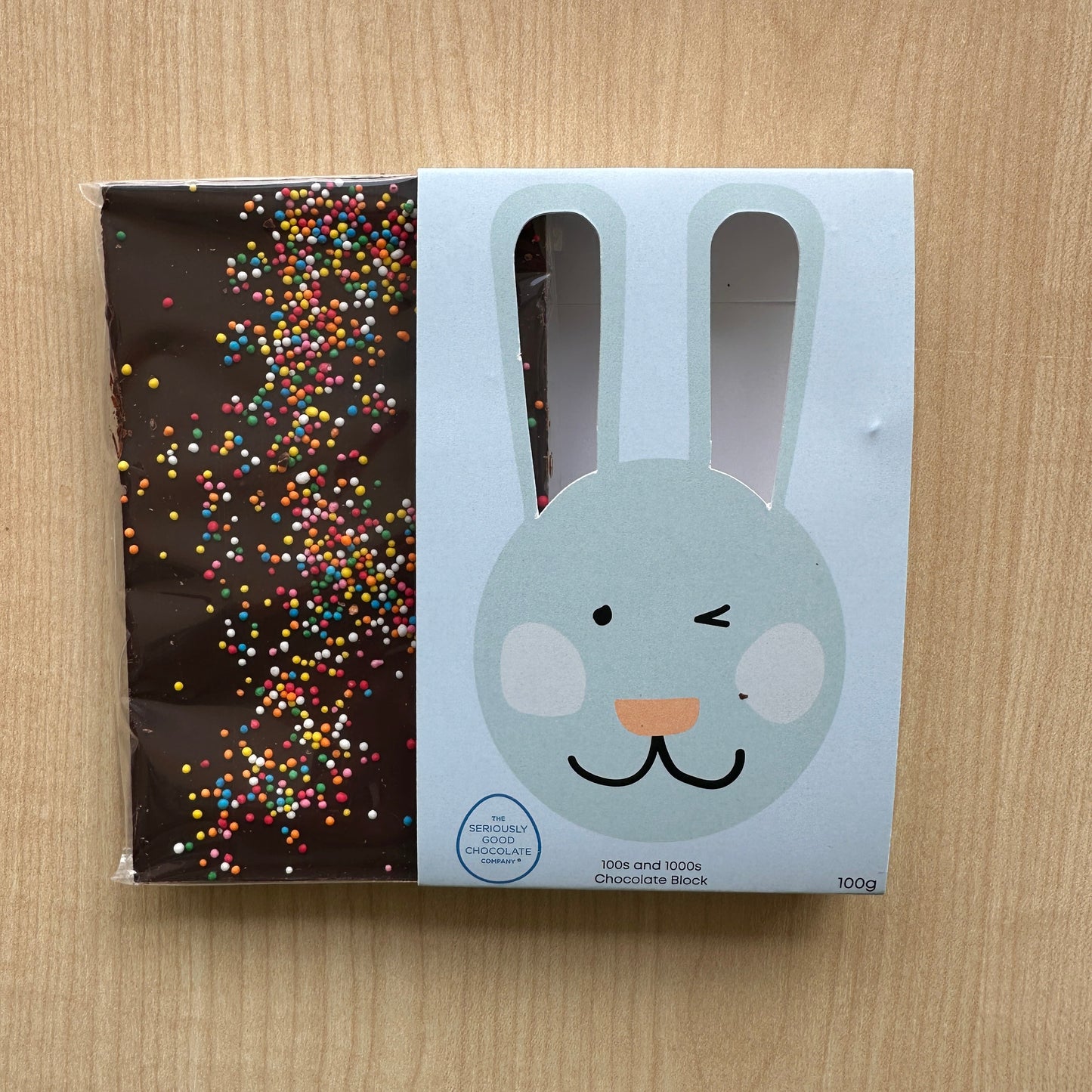 Candy Bunny, Chocolate Block with 100s and 1000s