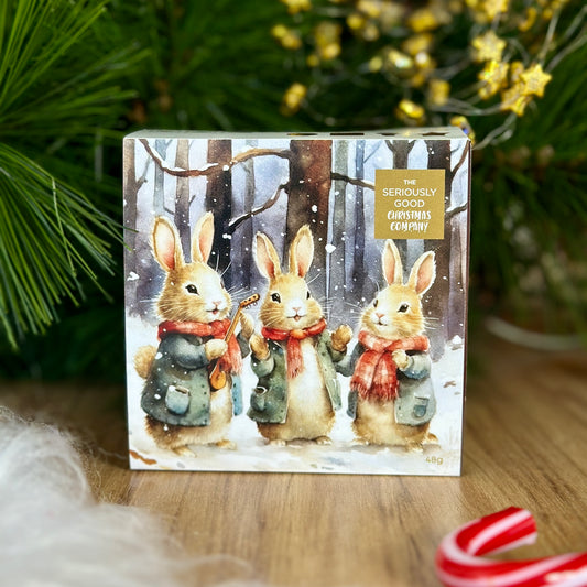 Vintage Christmas, Singing Bunnies, 4 Piece Box