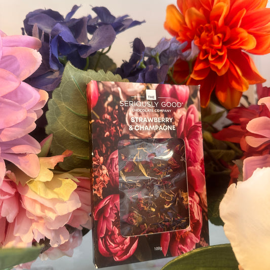 Peonies Cutout - Strawberry and Champagne, Chocolate Tablet Box