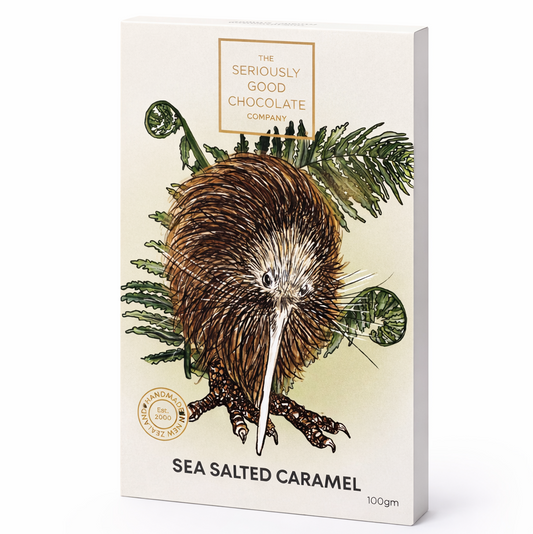 NZ Native Birds - Kiwi - Sea Salted Caramel, Chocolate Block