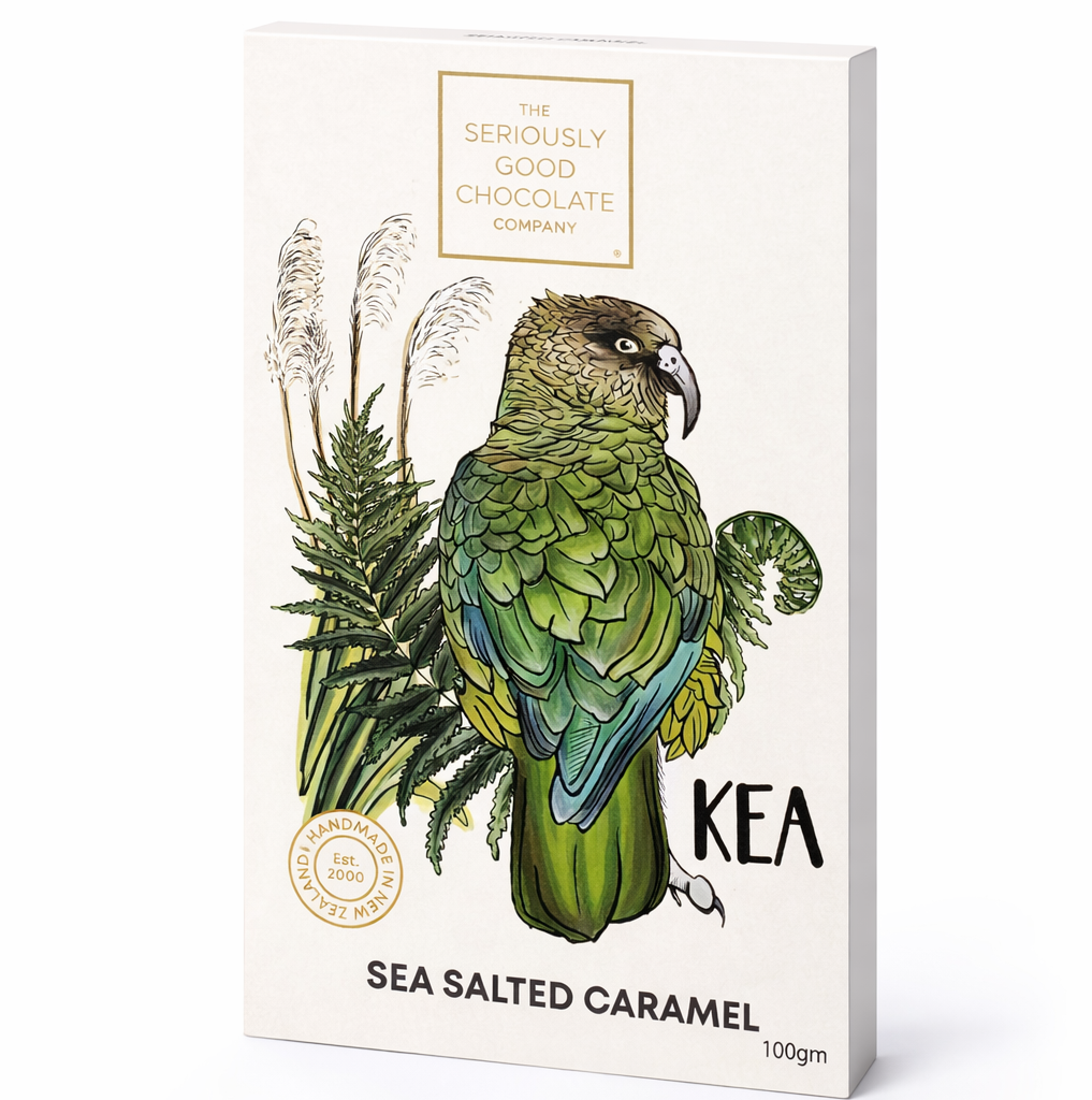 NZ Native Birds - Kea - Salty Caramel, Chocolate Block