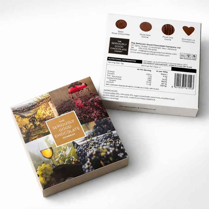 Wine Infusion 🍷 , 4 Piece Box – The Seriously Good Chocolate Company