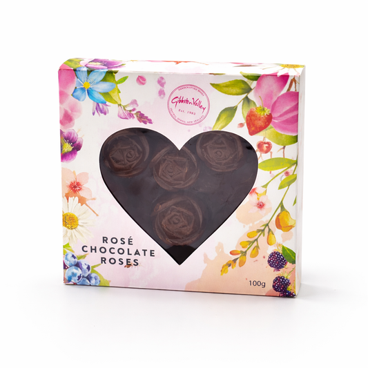 Rosé Chocolate Roses Heart Cup