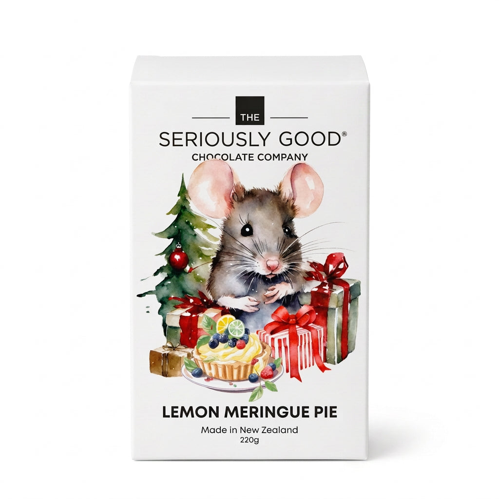 Vintage Christmas Mouse - Lemon Meringue Dessert Block