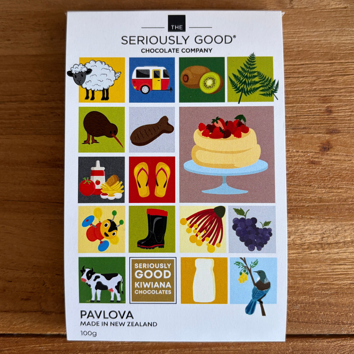 Kiwiana Christmas icons, Pavlova Chocolate Block