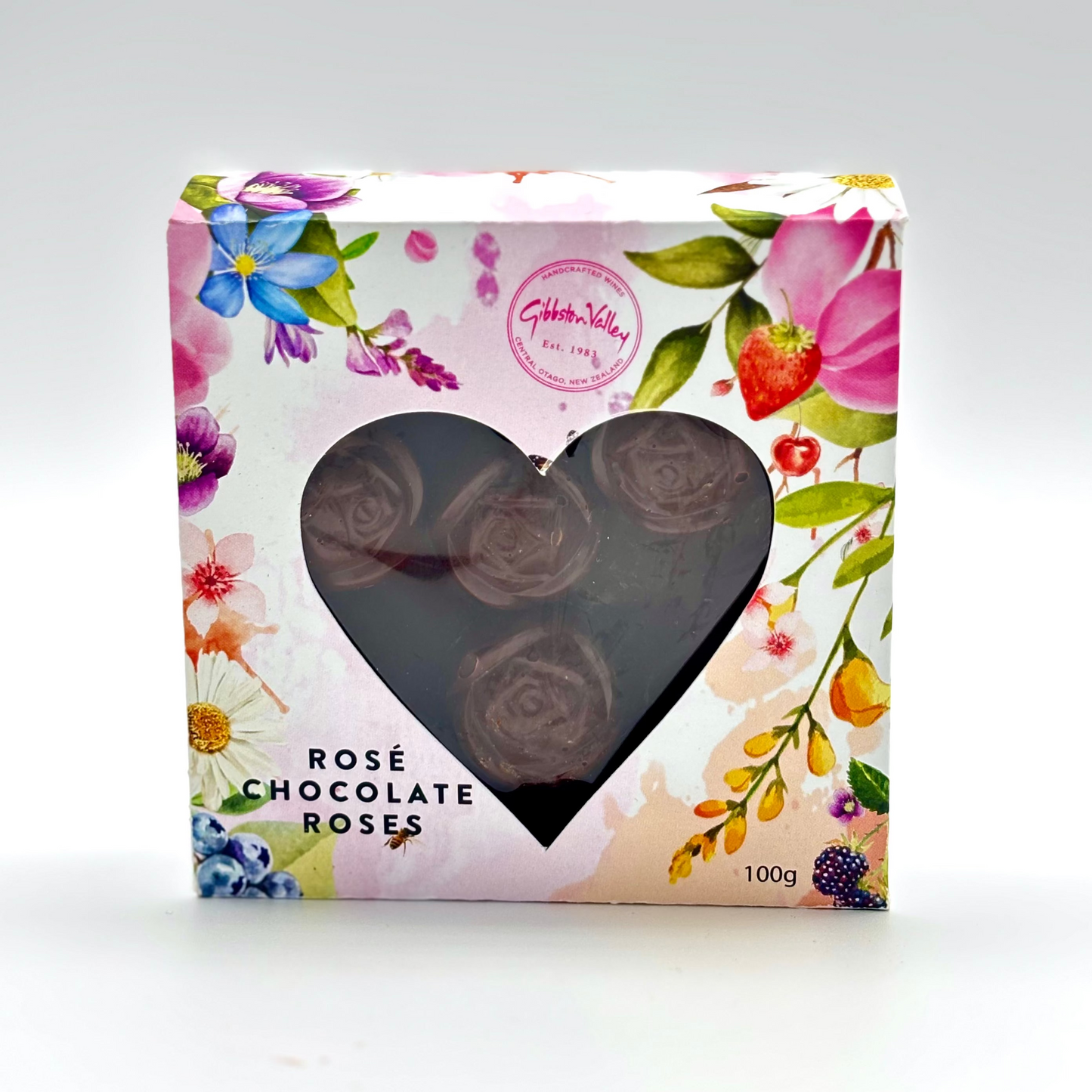 Gibbston Valley Rosé Chocolate Roses Heart Cup
