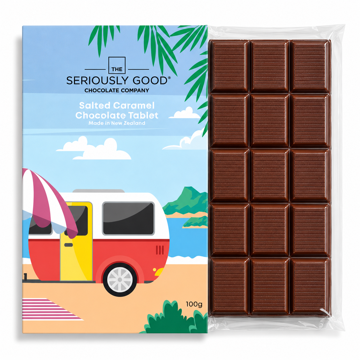 Kiwiana Caravan - Salted Caramel Chocolate Block