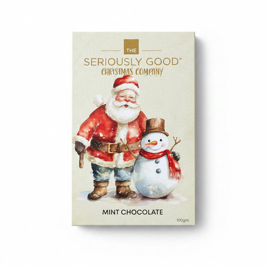 Vintage Christmas, Santa, Mint Chocolate Block