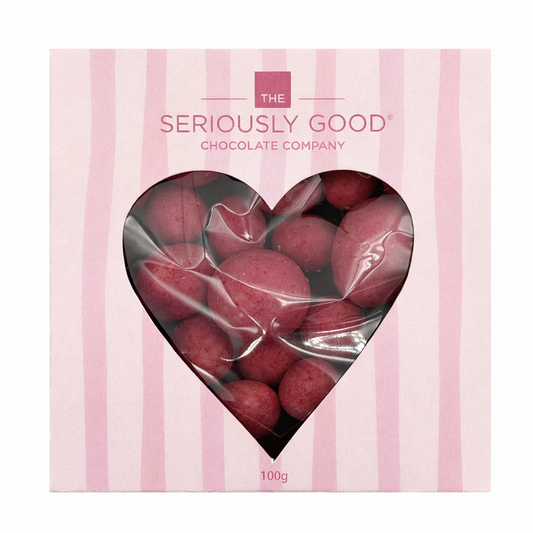 Chocolate Coated Raspberries Heart