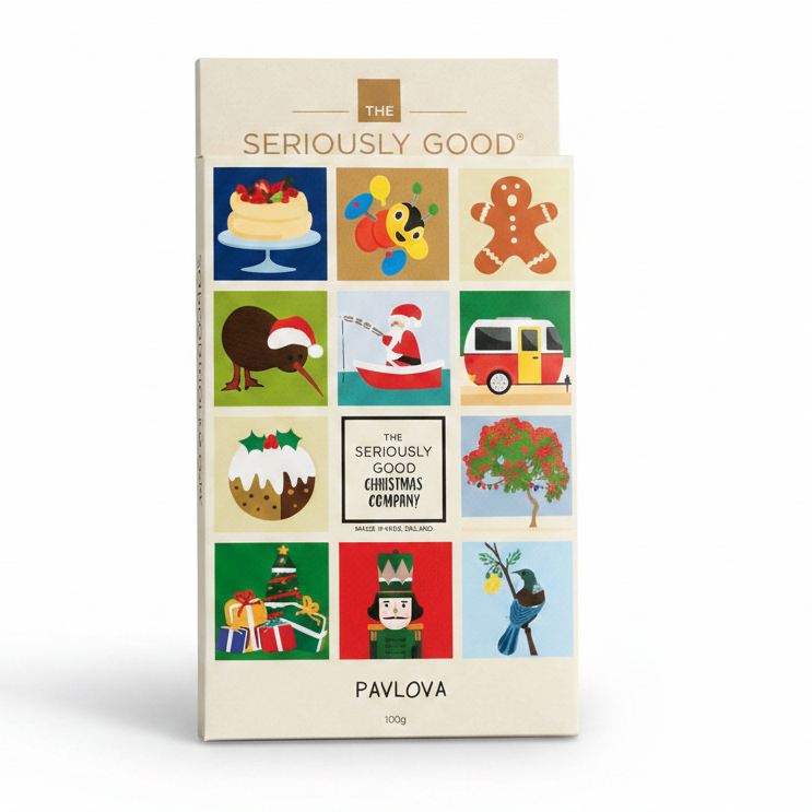 Kiwiana Christmas icons, Pavlova Chocolate Block