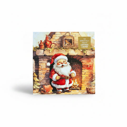 Vintage Christmas, Santa by the Fire, 4 Piece Box