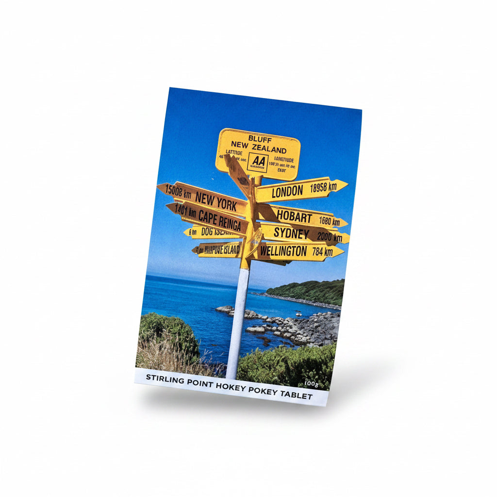 Bluff Stirling point Signpost - Hokey Pokey, Chocolate Block