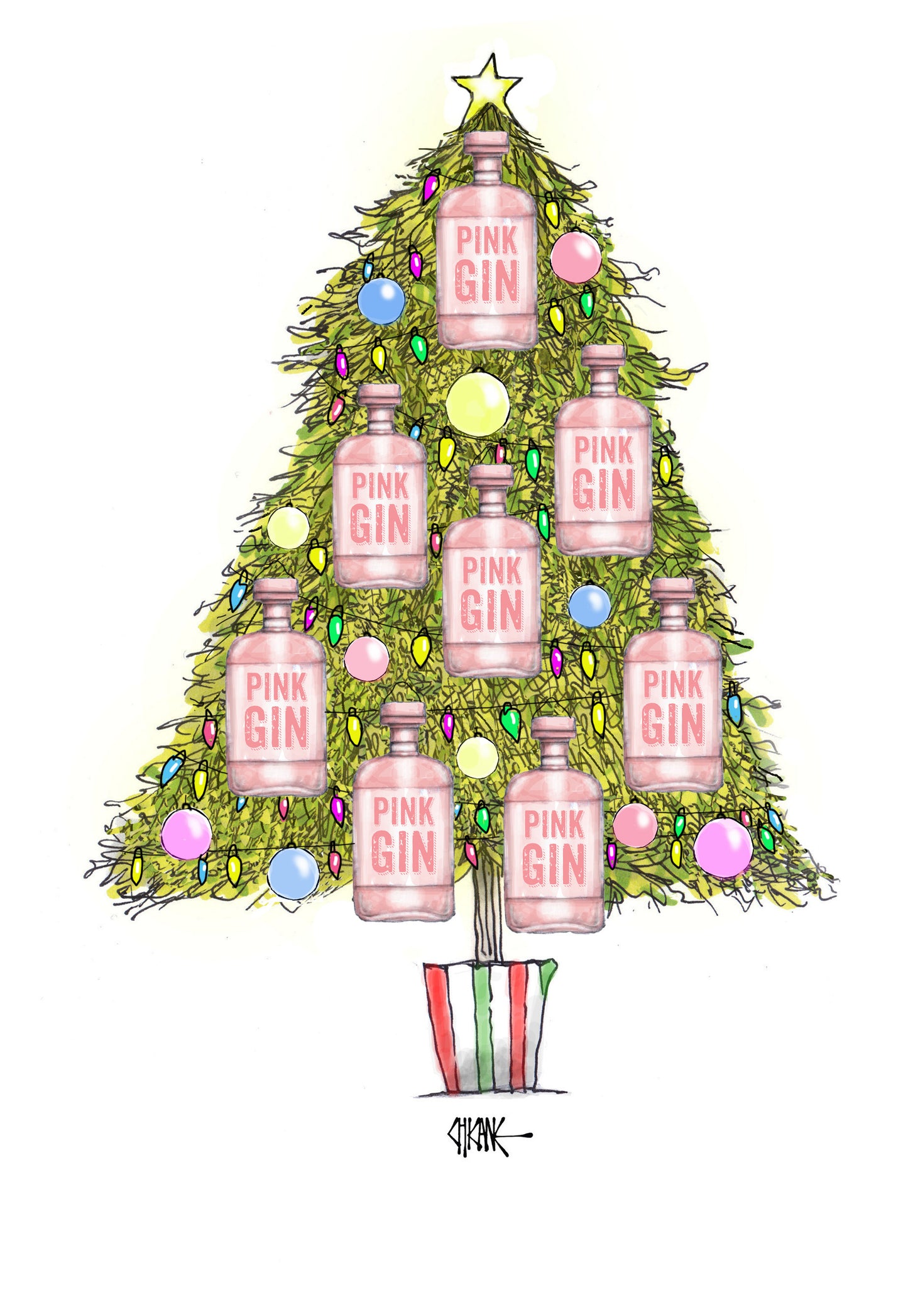 Pink Gin Christmas Tree, Chicane, Chocolate Block