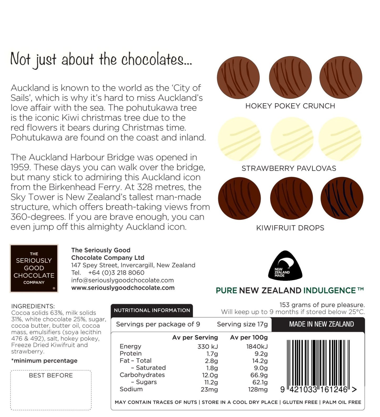 Watercolour Kiwiana Iconic Chocolate 9 box - made in New Zealand by Seriously Good Chocolate Co