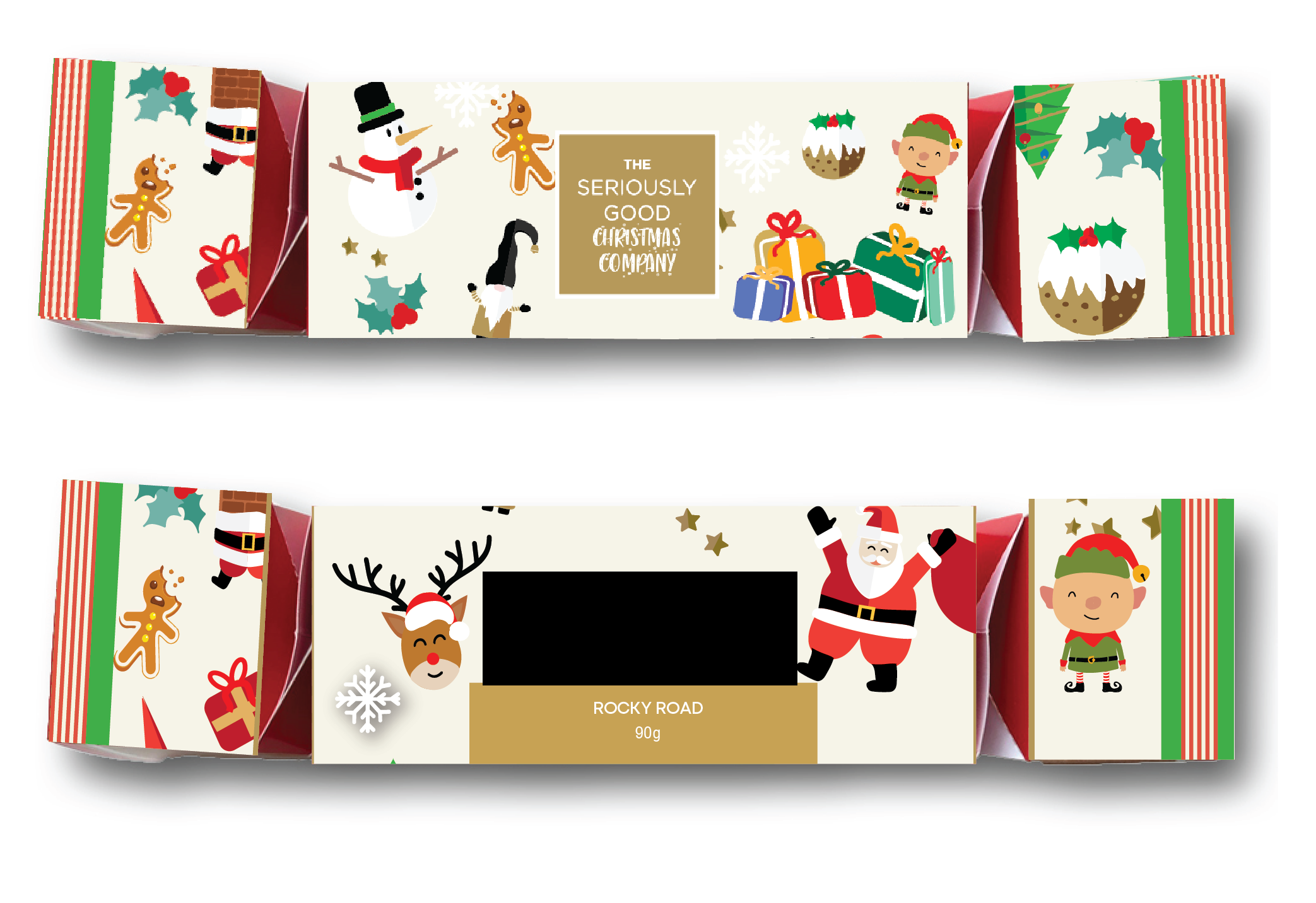 Christmas Cracker Chocolate_Filled Artisan Chocolate Seriously_Good 2022 NZ_Chocolate Rocky_Road