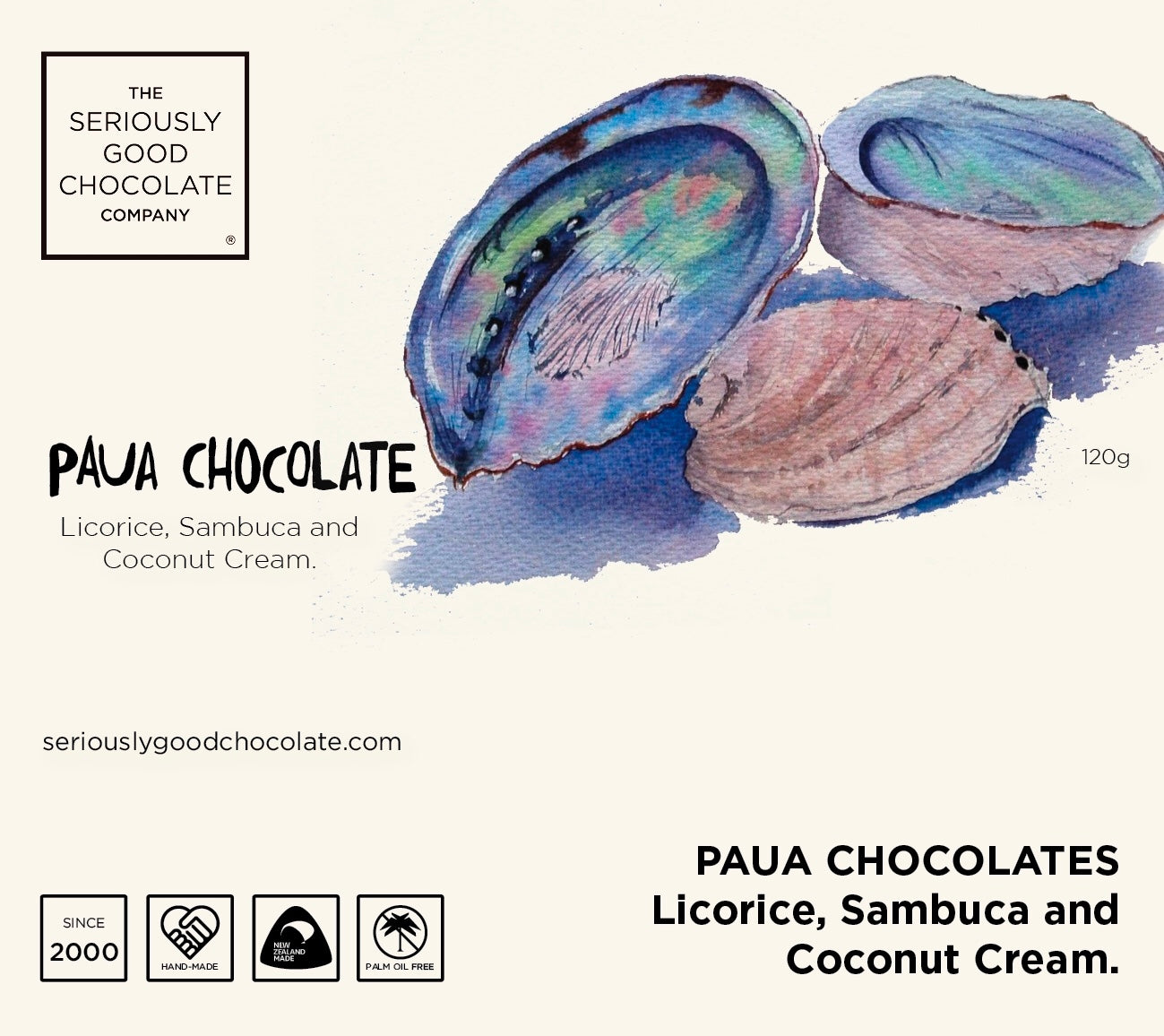 Paua chocolates – Log box