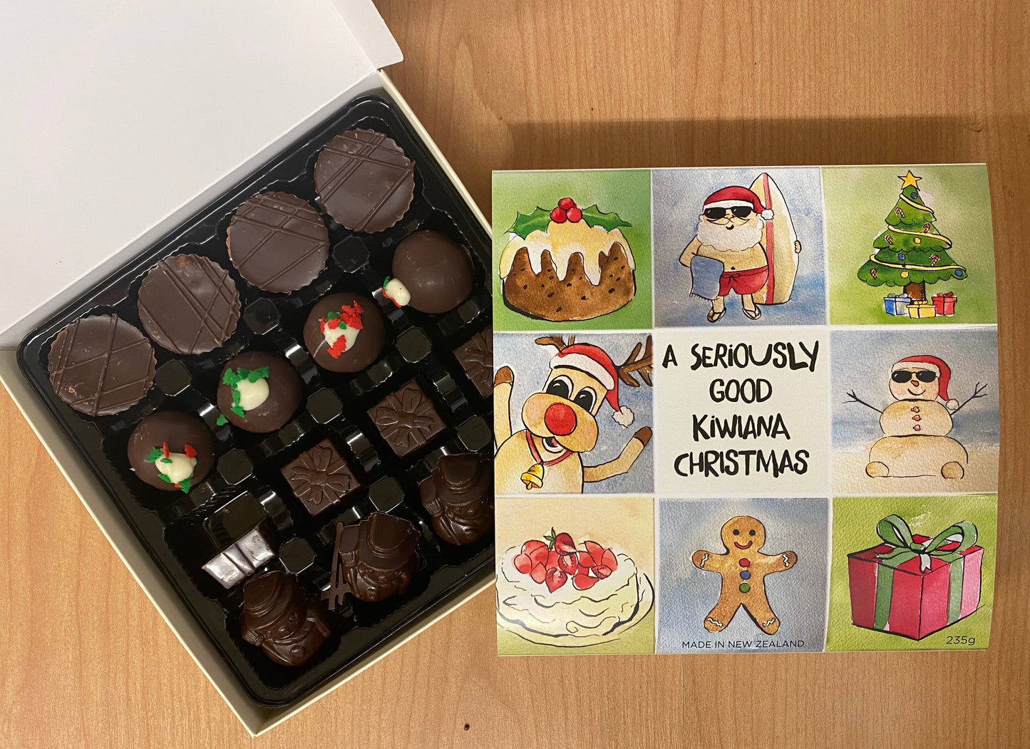 Kiwiana Watercolour Christmas, 16 Piece Box
