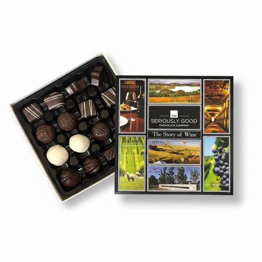 The Story of Wine as told by Chocolate, 16 Piece Box