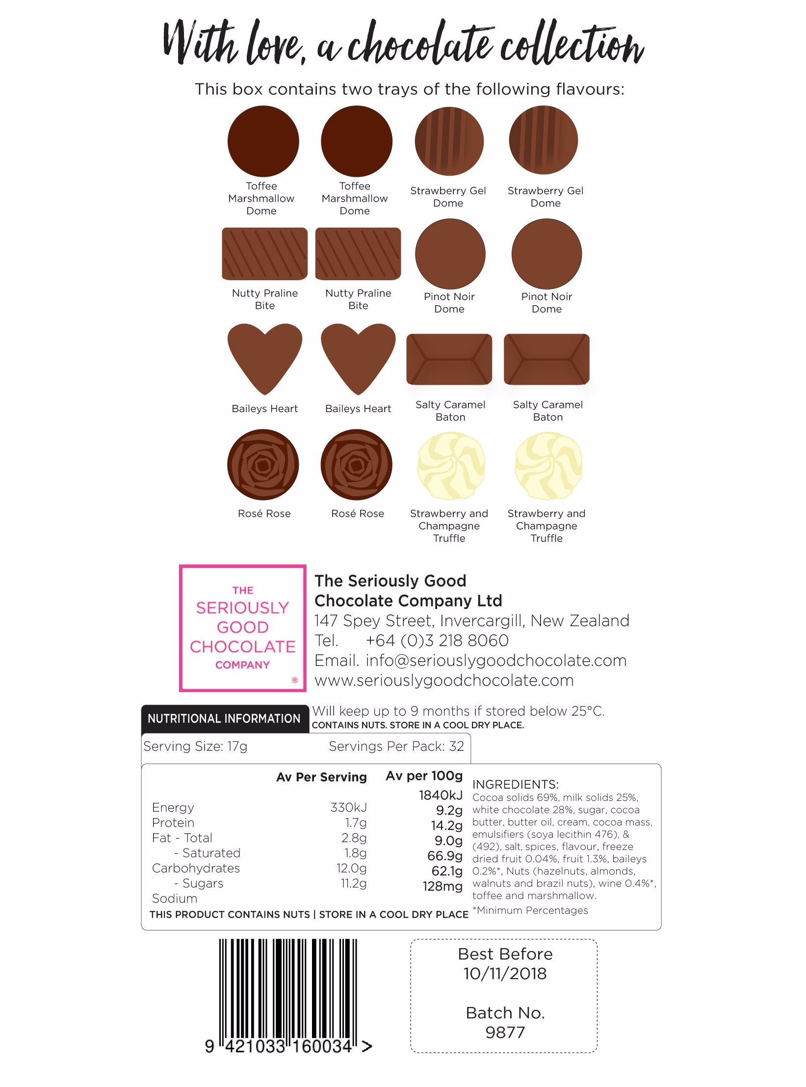 Indulgent chocolate 32 gift valentines box