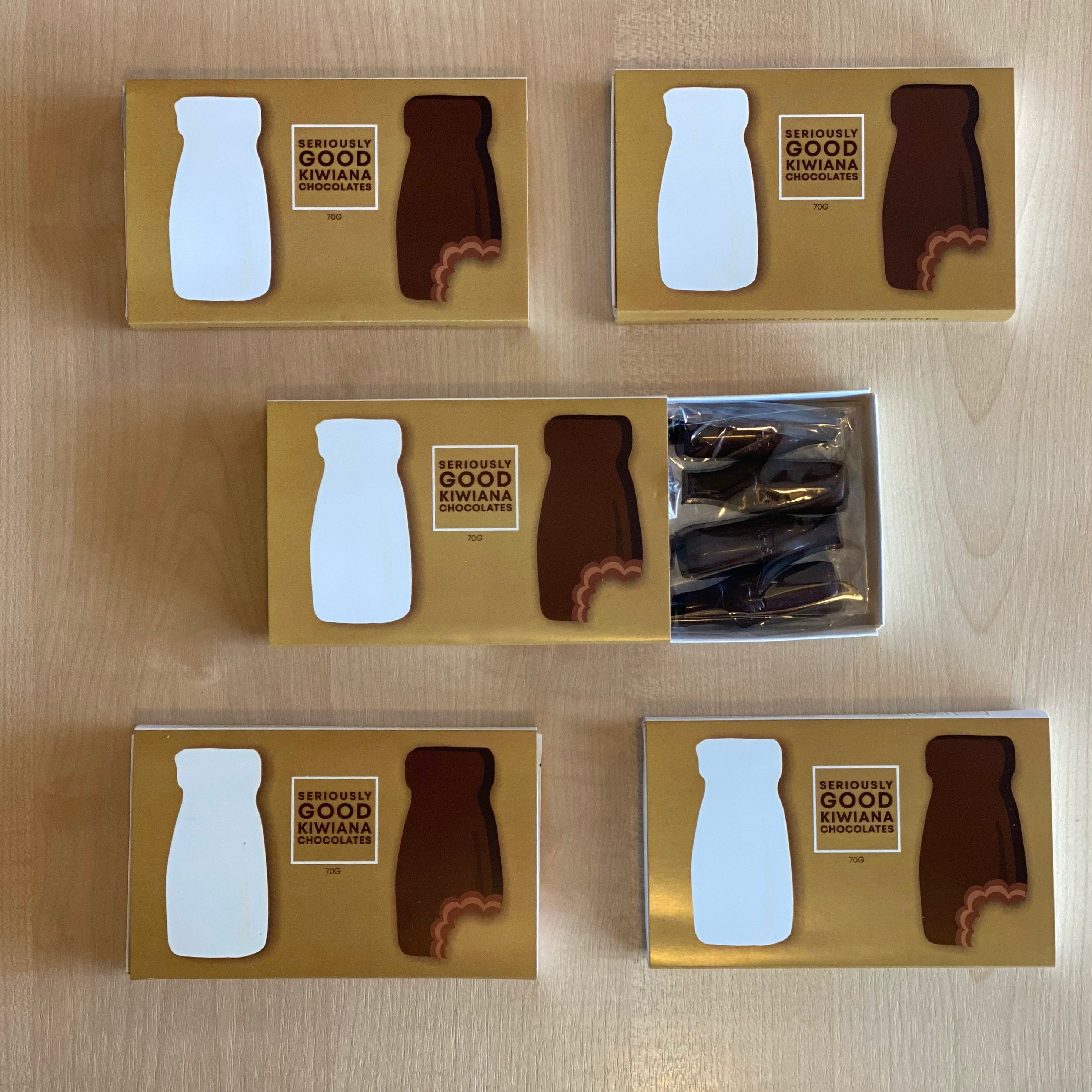Kiwiana milk bottle matchbox set